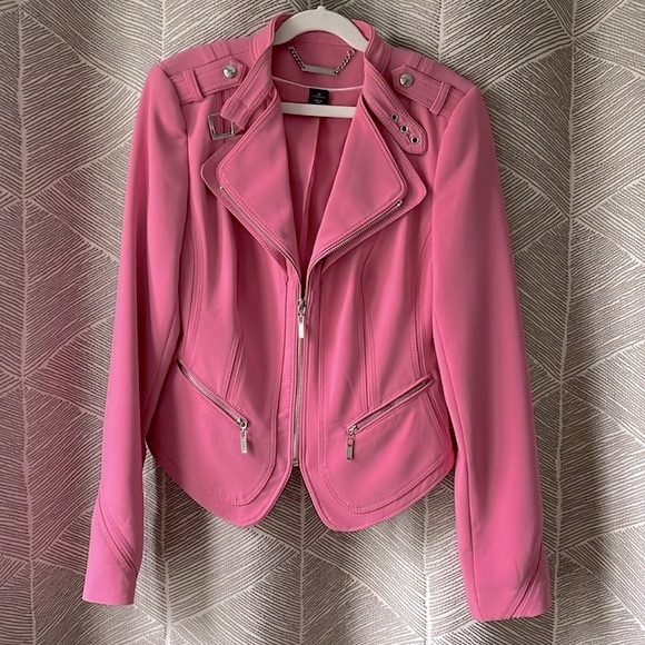 WHBM Pink Moto Jacket 00 - Picture 4 of 10
